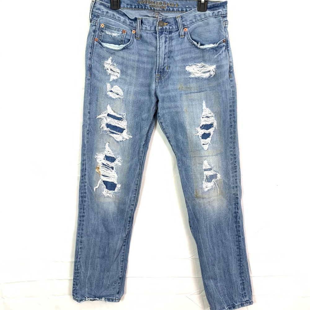 AMERICAN EAGLE SLIM STRAIGHT Destroyed Jeans 32x32